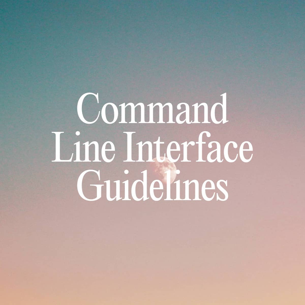 Command Line Interface Guidelines wordmark. Brand and design